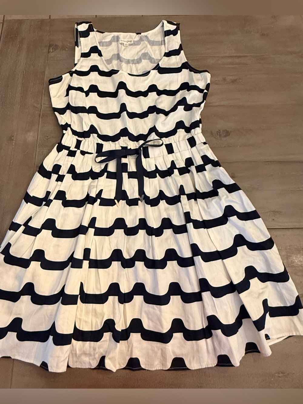 Maison Jules Sleeveless Dress  Womens Navy White Sz L Nautical Preowned